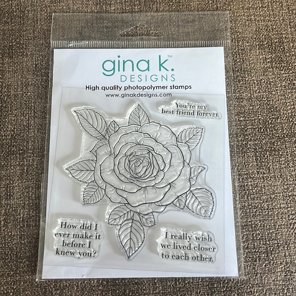 Gina k. Photopolymer Stamp Set: Santana Rose
